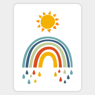 Rainbow and sun Magnet